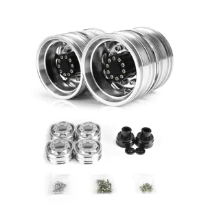 1:14 LESU Front Hex Drive Wheels Black Hubs ( W-2012-A )
