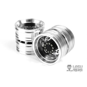 1:14 LESU Front Oval Holes Wheels Black Hubs ( W-2012-B )