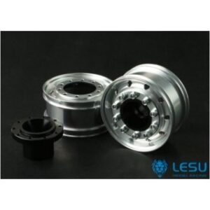 1:14 LESU Front Wheels Black Hubs Round Hole ( W-2013 )
